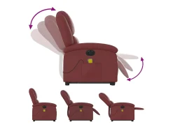 Poltrona| Poltrona reclin. elevatória elétrica couro artif -tinto SHL299854 Vermelho