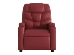 Best Poltrona reclin. elevatória elétrica couro artif -tinto SHL74493 Vermelho