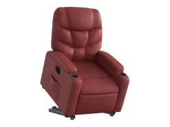 Best Poltrona reclin. elevatória elétrica couro artif -tinto SHL74493 Vermelho