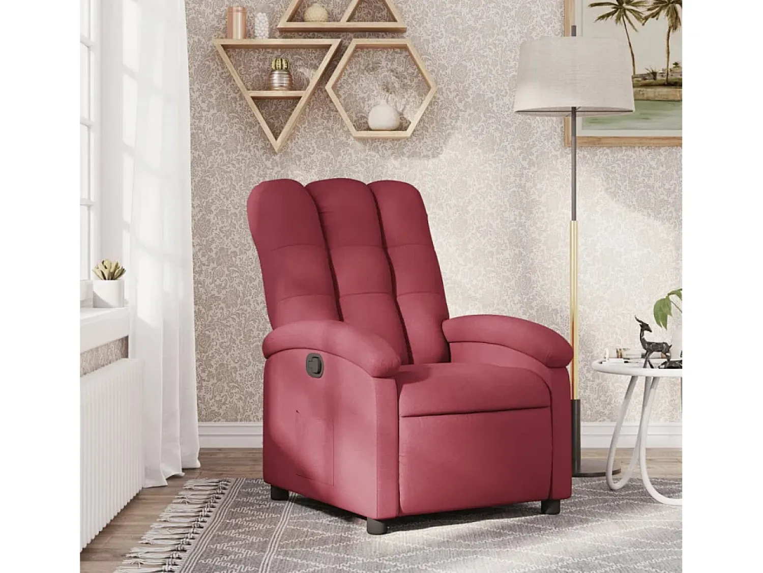 Poltrona* Poltrona Reclinável | Poltrona Confortável Relax tecido tinto SHL876379 Vermelho