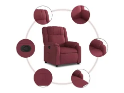 Poltrona Reclinável | Poltrona Confortável Relax tecido tinto SHL887877^ Poltrona