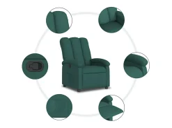 Poltrona* Poltrona Reclinável | Poltrona Confortável Relax tecido verde-escuro SHL438438 Verde pinho