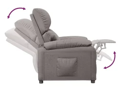 Poltrona* Poltrona Reclinável | Poltrona Confortável Relax tecido cinzento-acastanhado SHL117789 Taupe