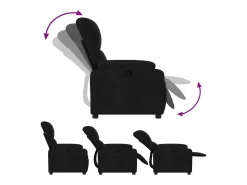Poltrona| Poltrona Reclinável | Poltrona Confortável Relax tecido de microfibra SHL367418 Preto
