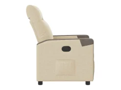 New Poltrona Reclinável | Poltrona Confortável Relax tecido cor SHL377302 Creme