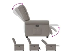 Poltrona Reclinável | Poltrona Confortável Relax tecido cinzento-acastanhado SHL426854^ Poltrona
