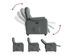 Best Poltrona Reclinável | Poltrona Confortável Relax tecido cinzento-escuro SHL441082 Cinza antracite