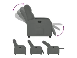 Poltrona| Poltrona Reclinável | Poltrona Confortável Relax tecido cinzento-escuro SHL463229 Cinza antracite