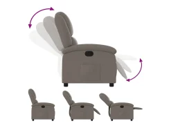 Poltrona* Poltrona Reclinável | Poltrona Confortável Relax tecido cinzento-acastanhado SHL224898 Taupe