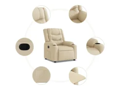 Best Poltrona Reclinável | Poltrona Confortável Relax tecido cor SHL894424 Creme