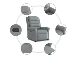 Poltrona Reclinável | Poltrona Confortável Relax tecido -claro SHL855509^ Poltrona