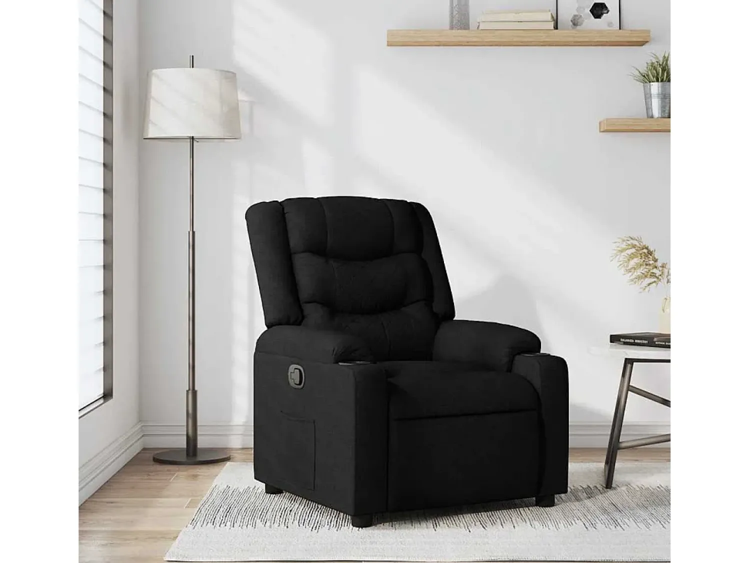 Sale Poltrona Reclinável | Poltrona Confortável Relax tecido SHL893732 Preto