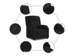 Poltrona| Poltrona Reclinável | Poltrona Confortável Relax tecido SHL350518 Preto