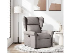 Poltrona* Poltrona Reclinável | Poltrona Confortável Relax tecido cinzento-acastanhado SHL706485 Taupe
