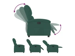 Poltrona Reclinável | Poltrona Confortável Relax veludo verde-escuro SHL649266^ Poltrona