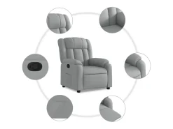 Poltrona Reclinável | Poltrona Confortável Relax tecido -claro SHL483101^ Poltrona