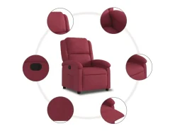 Poltrona| Poltrona Reclinável | Poltrona Confortável Relax tecido tinto SHL958707 Vermelho