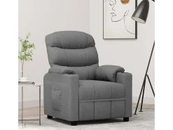 Online Poltrona Reclinável | Poltrona Confortável Relax tecido -claro SHL668768 Cinzento