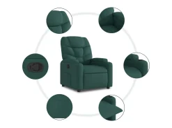 Poltrona| Poltrona Reclinável | Poltrona Confortável Relax tecido verde-escuro SHL57641 Verde pinho