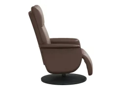 Poltrona| Poltrona reclinável com apoio de pés couro artificial SHL691435 Castanho