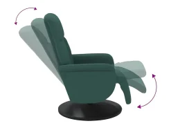 Poltrona| Poltrona reclinável com apoio de pés veludo verde-escuro SHL873377 Verde pinho