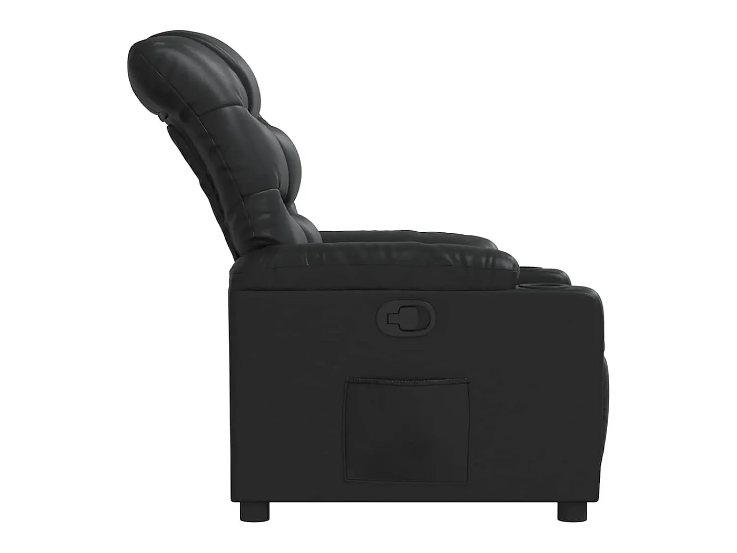 Best Poltrona reclinável couro artificial SHL661943 Preto