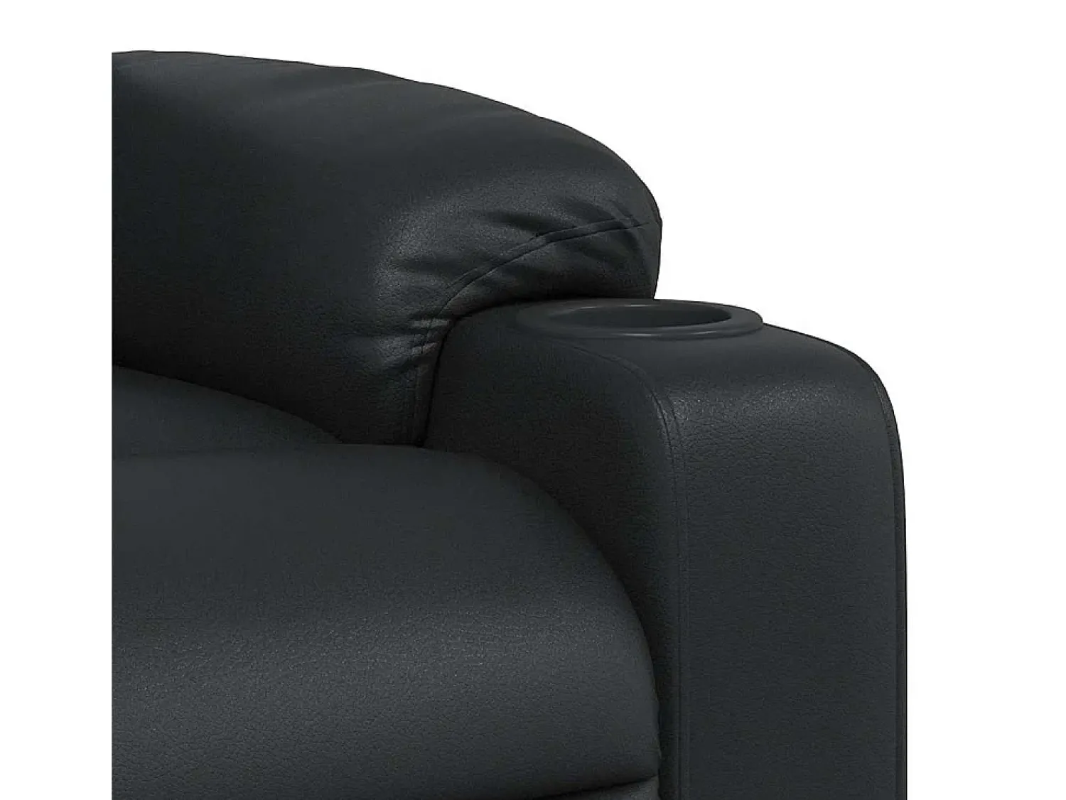Best Poltrona reclinável couro artificial SHL661943 Preto
