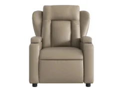 Poltrona reclinável couro artificial cor cappuccino SHL335230^ Poltrona