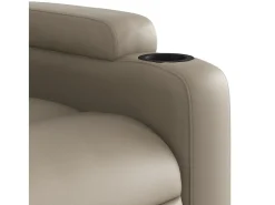 Poltrona reclinável couro artificial cor cappuccino SHL335230^ Poltrona