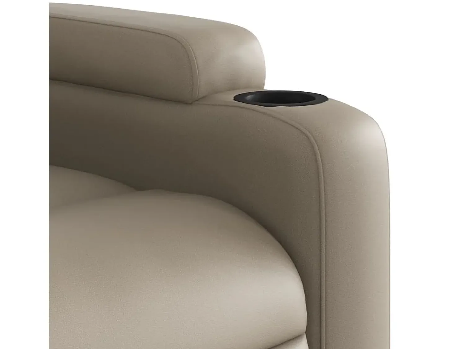 Poltrona reclinável couro artificial cor cappuccino SHL335230^ Poltrona