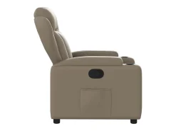Poltrona reclinável couro artificial cor cappuccino SHL335230^ Poltrona