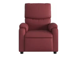 Poltrona reclinável couro artificial tinto PT142648^ Poltrona