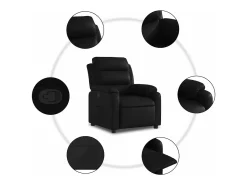 Poltrona| Poltrona reclinável couro artificial PT275461 Preto