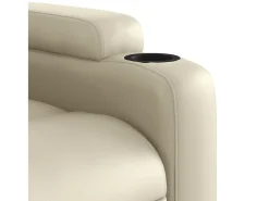 Poltrona* Poltrona reclinável couro artificial cor SHL265646 Creme