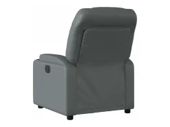 Poltrona*vidaxl Poltrona reclinável couro artificial Cinzento
