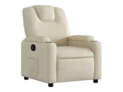 Poltrona* Poltrona reclinável couro artificial cor PT429557 Creme