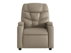 Poltrona* Poltrona reclinável couro artificial cor cappuccino SHL819428 Castanho