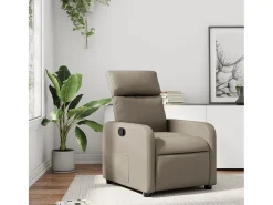 Poltrona| Poltrona reclinável couro artificial cor cappuccino SHL342435 Castanho