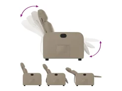 Poltrona| Poltrona reclinável couro artificial cor cappuccino SHL342435 Castanho