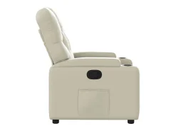 Clearance Poltrona reclinável couro artificial cor SHL146774 Creme