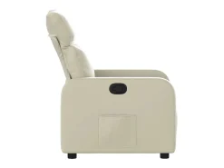 Poltrona* Poltrona reclinável couro artificial cor SHL177316 Creme
