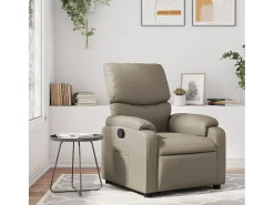 Poltrona reclinável couro artificial cor cappuccino SHL413445^ Poltrona