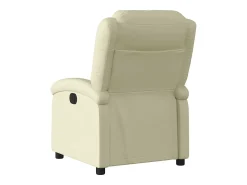 Poltrona| Poltrona reclinável couro genuíno cor SHL27584 Creme