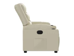 Poltrona* Poltrona reclinável couro artificial cor SHL34406 Creme