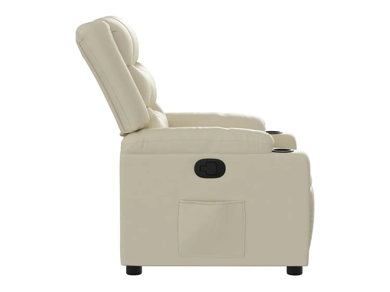 Poltrona* Poltrona reclinável couro artificial cor SHL34406 Creme
