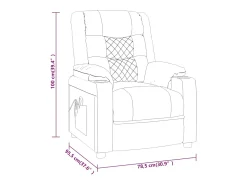 Poltrona reclinável couro artificial SHL979224^ Poltrona