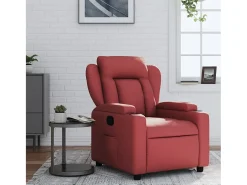 Poltrona| Poltrona reclinável couro artificial tinto SHL293660 Vermelho