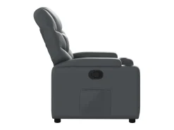 Clearance Poltrona reclinável couro artificial PT747345 Cinzento