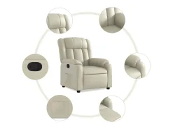 Poltrona| Poltrona reclinável couro artificial cor SHL906744 Creme