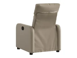 Poltrona reclinável couro artificial cor cappuccino PT698170^ Poltrona